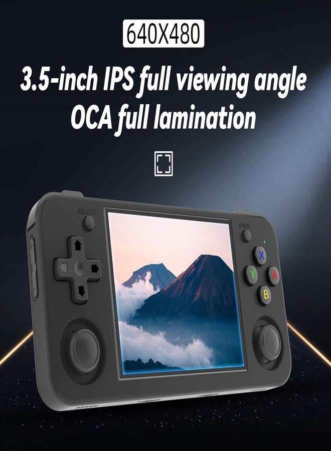 Voacle RG35XX H Retro Handheld Game Console , 3.5 Inch IPS Screen Linux System Built-in 64G TF Card 5528 Games Support TV Output (Black) - Image 3